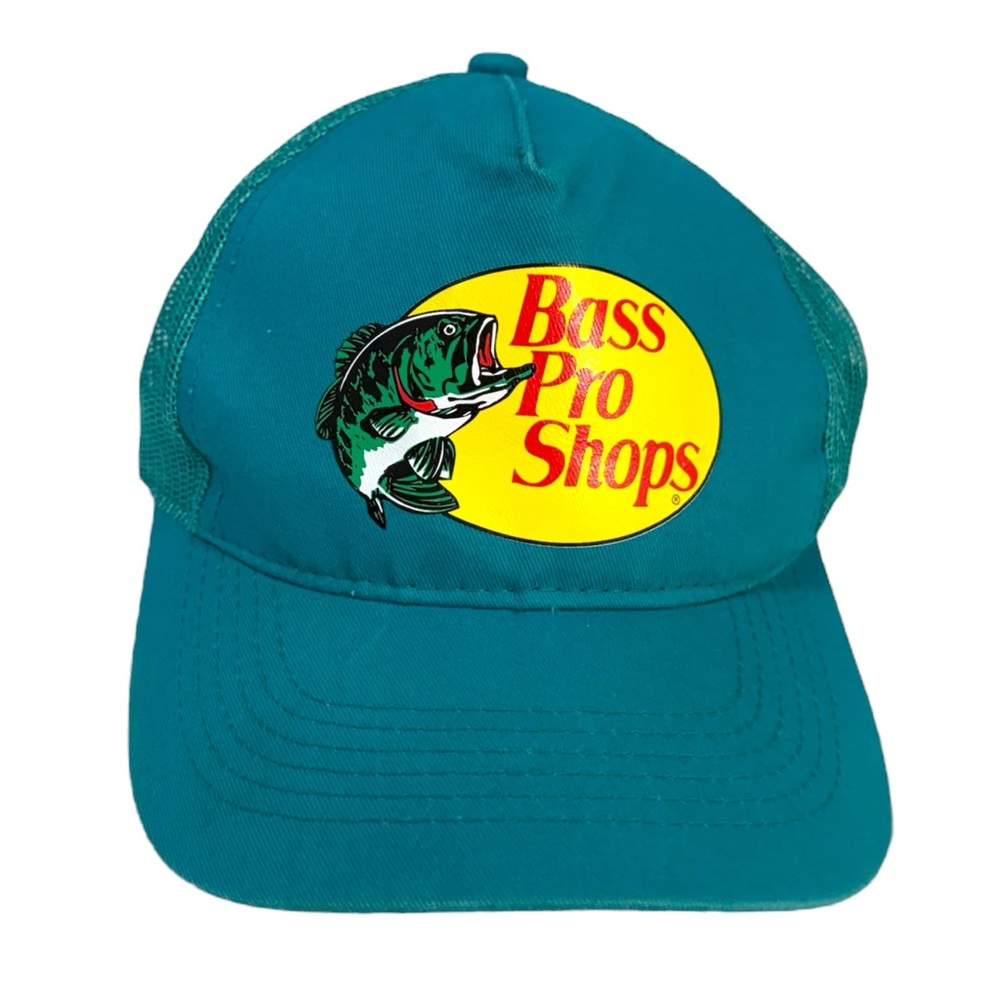 Bass Pro Shops Teal and Yellow‎ Fishing Hat